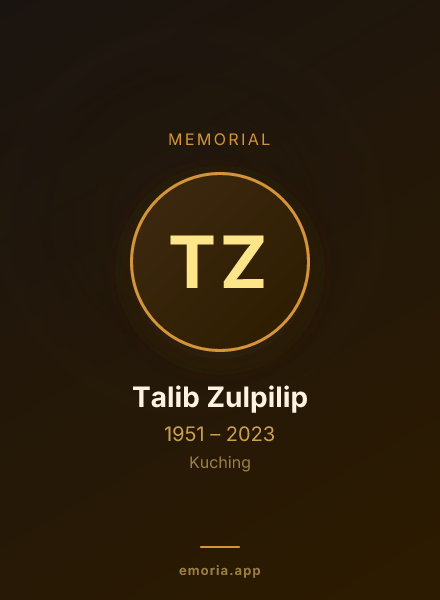 Memorial portrait of Talib Zulpilip