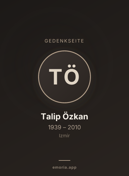Gedenkportrait von Talip Özkan