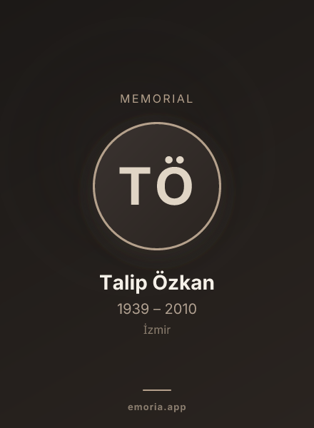 Memorial portrait of Talip Özkan