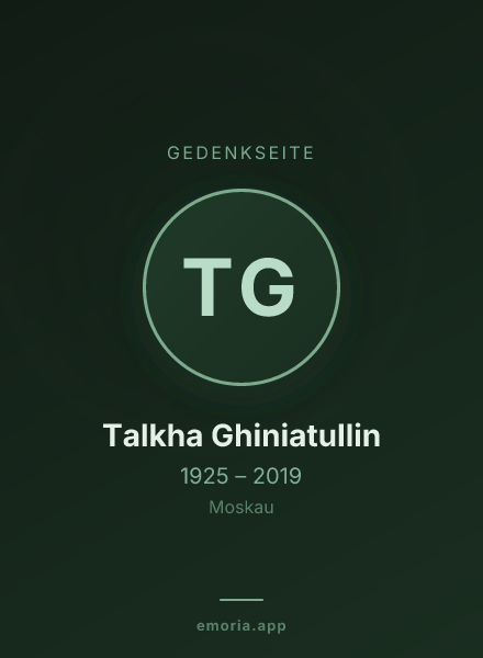 Gedenkportrait von Talkha Ghiniatullin