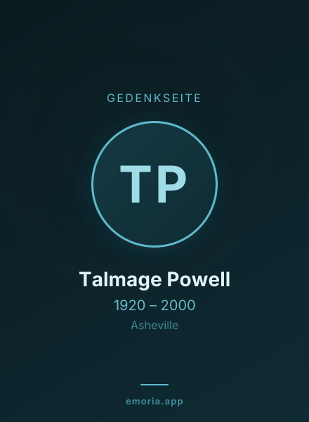 Gedenkportrait von Talmage Powell