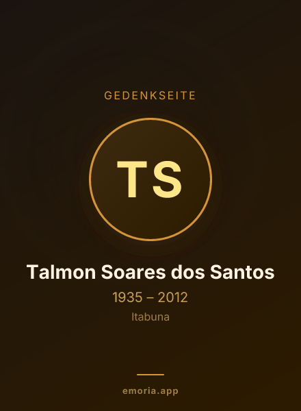 Gedenkportrait von Talmon Soares dos Santos