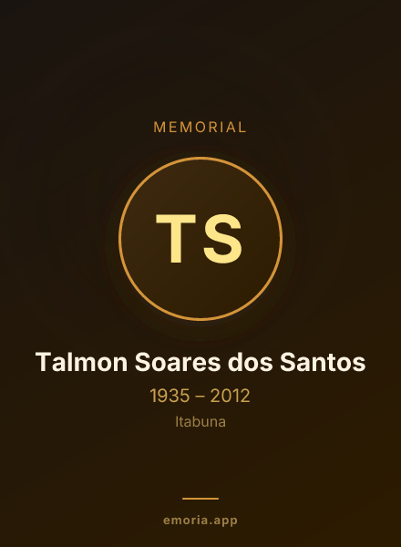 Memorial portrait of Talmon Soares dos Santos