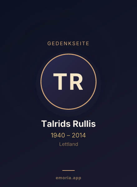 Gedenkportrait von Talrids Rullis
