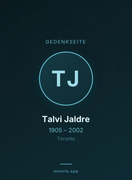 Gedenkportrait von Talvi Jaldre