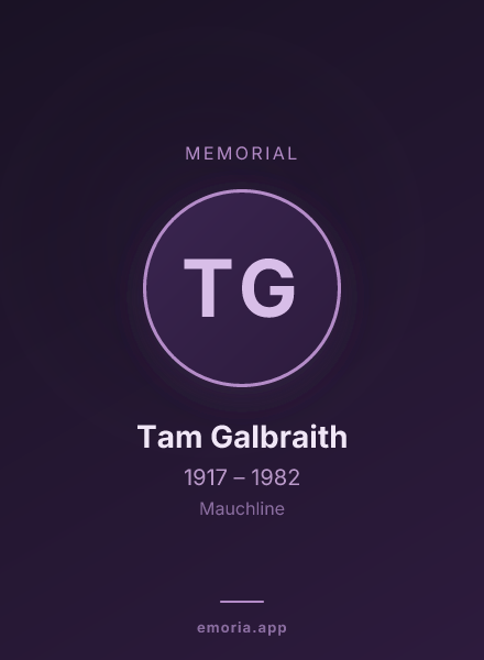 Memorial portrait of Tam Galbraith