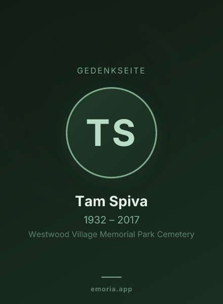 Gedenkportrait von Tam Spiva