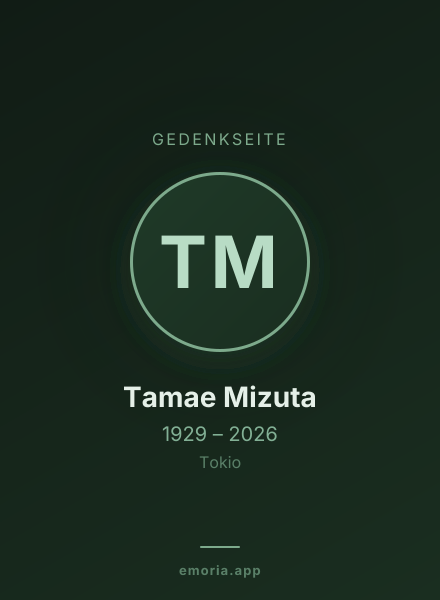 Gedenkportrait von Tamae Mizuta