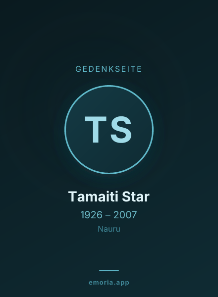 Gedenkportrait von Tamaiti Star