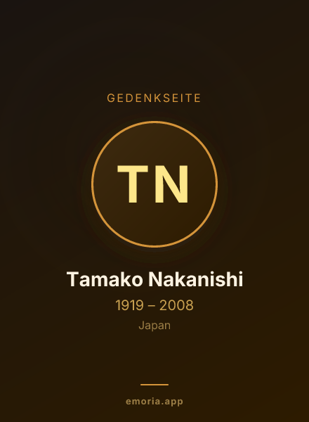 Gedenkportrait von Tamako Nakanishi