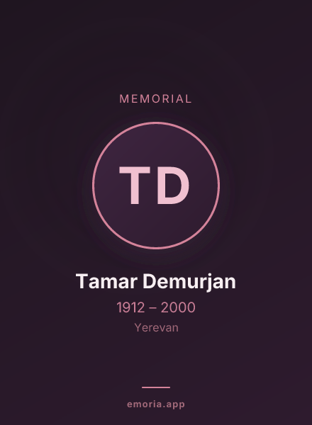Memorial portrait of Tamar Demurjan