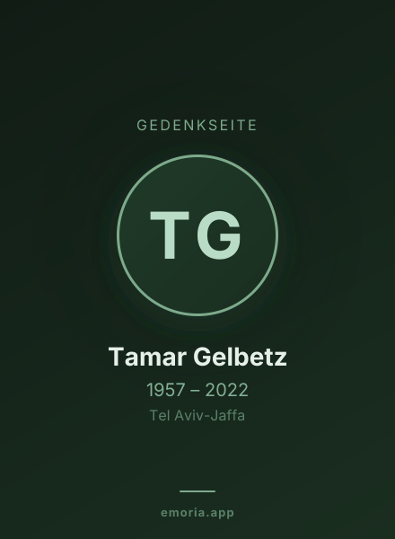 Gedenkportrait von Tamar Gelbetz