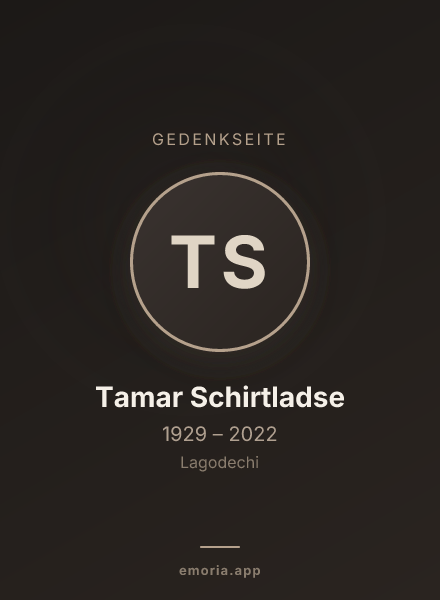 Gedenkportrait von Tamar Schirtladse