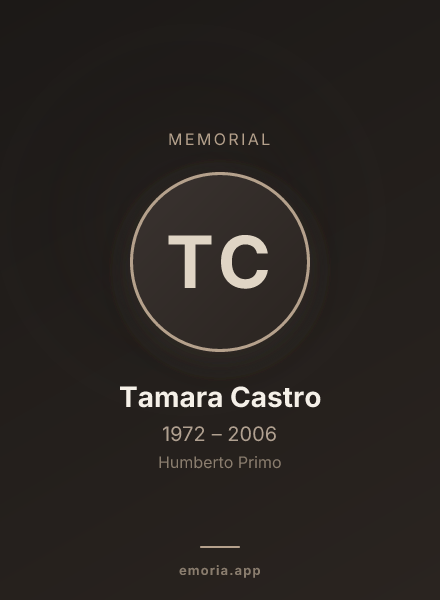 Memorial portrait of Tamara Castro