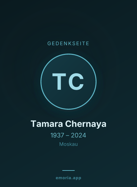 Gedenkportrait von Tamara Chernaya