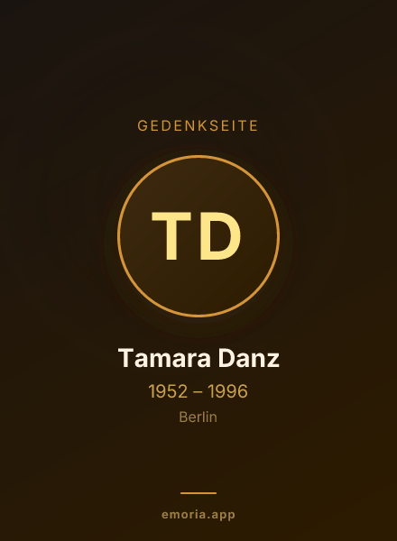 Gedenkportrait von Tamara Danz