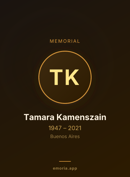 Memorial portrait of Tamara Kamenszain
