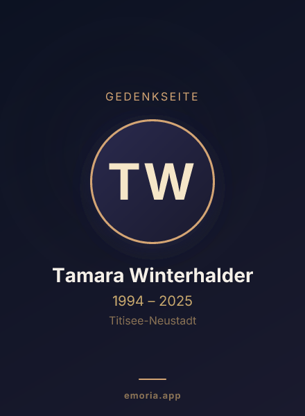 Gedenkportrait von Tamara Winterhalder