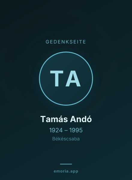 Gedenkportrait von Tamás Andó