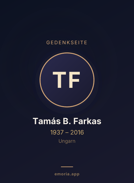 Gedenkportrait von Tamás B. Farkas
