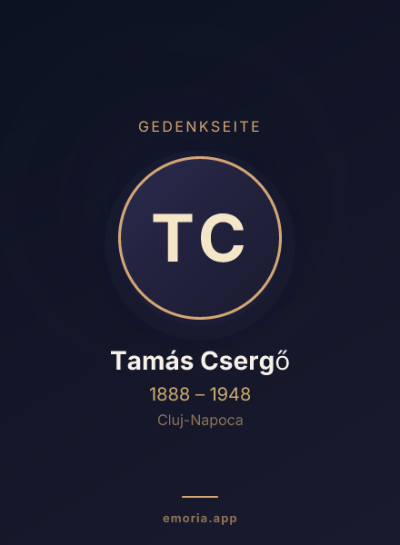 Gedenkportrait von Tamás Csergő