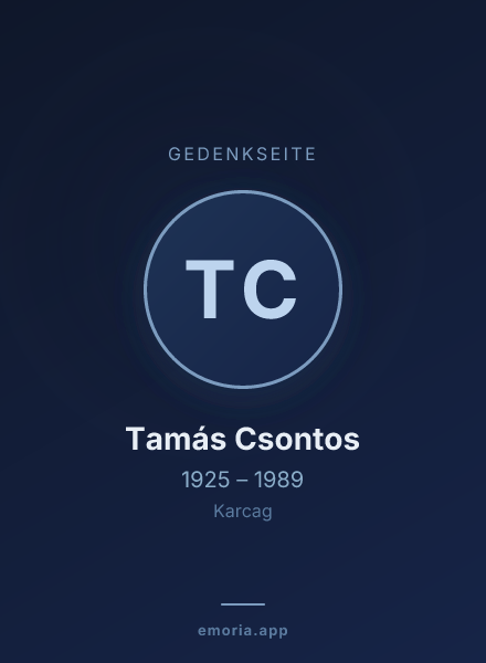 Gedenkportrait von Tamás Csontos