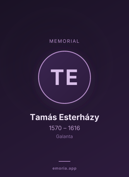 Memorial portrait of Tamás Esterházy
