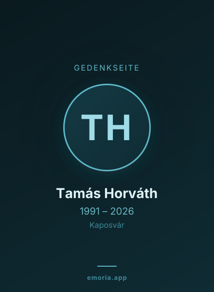 Gedenkportrait von Tamás Horváth