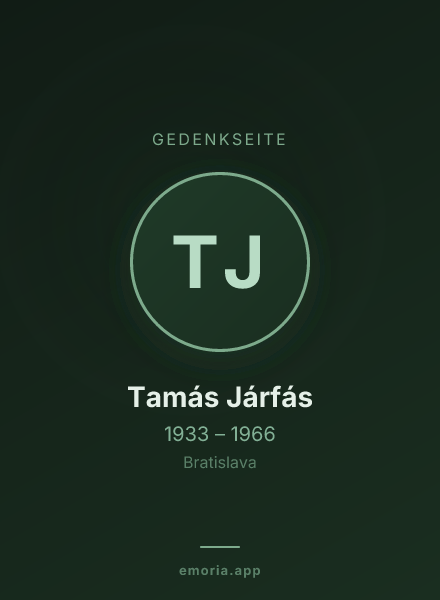Gedenkportrait von Tamás Járfás