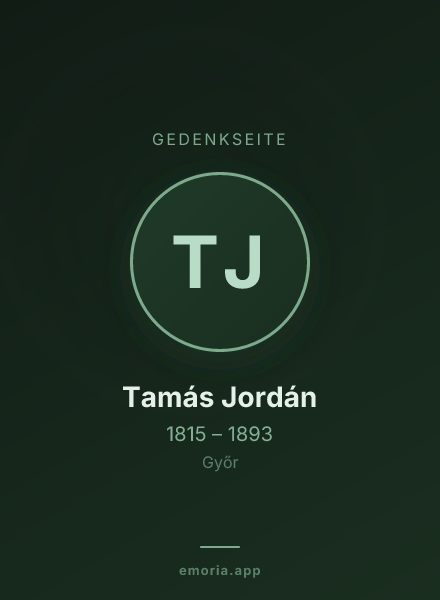 Gedenkportrait von Tamás Jordán