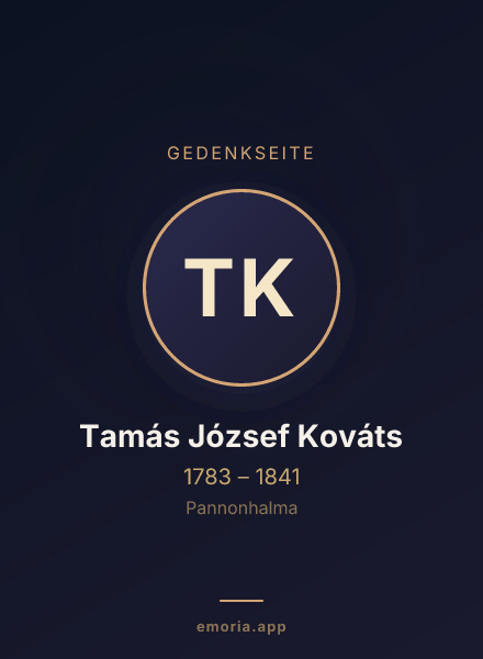 Gedenkportrait von Tamás József Kováts