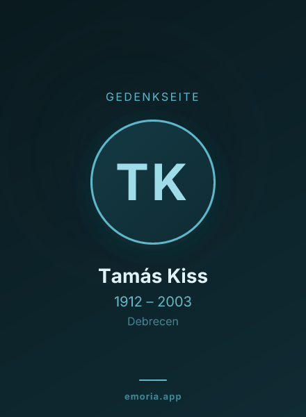 Gedenkportrait von Tamás Kiss
