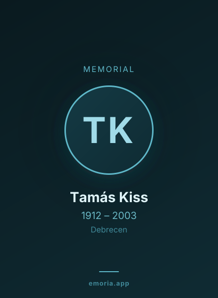 Memorial portrait of Tamás Kiss
