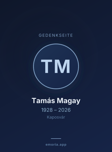 Gedenkportrait von Tamás Magay