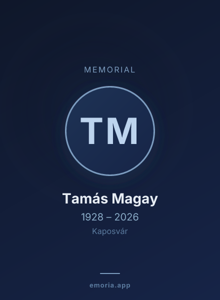 Memorial portrait of Tamás Magay