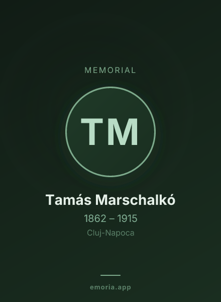 Memorial portrait of Tamás Marschalkó