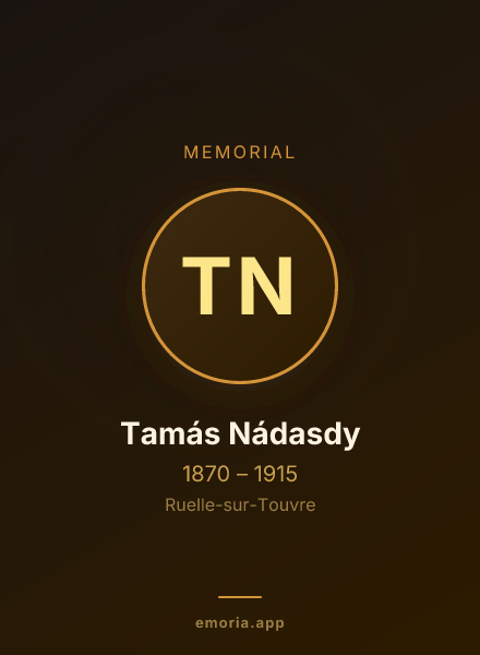 Memorial portrait of Tamás  Nádasdy