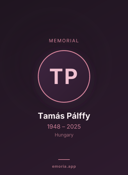 Memorial portrait of Tamás Pálffy