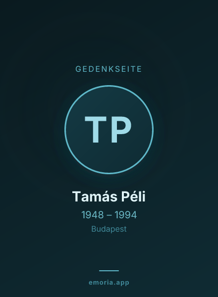 Gedenkportrait von Tamás Péli