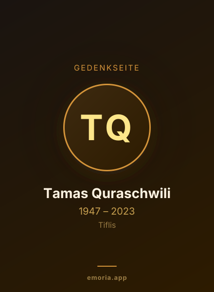 Gedenkportrait von Tamas Quraschwili