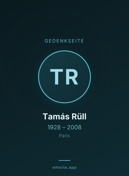 Gedenkportrait von Tamás Rüll