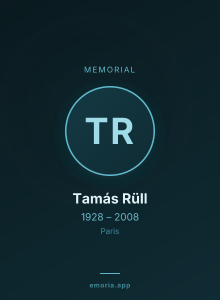 Memorial portrait of Tamás Rüll