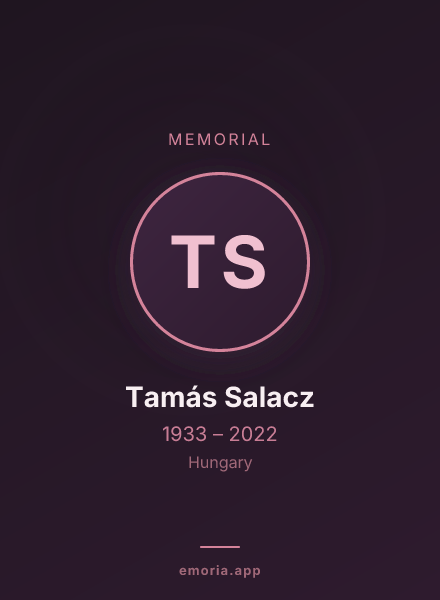Memorial portrait of Tamás Salacz