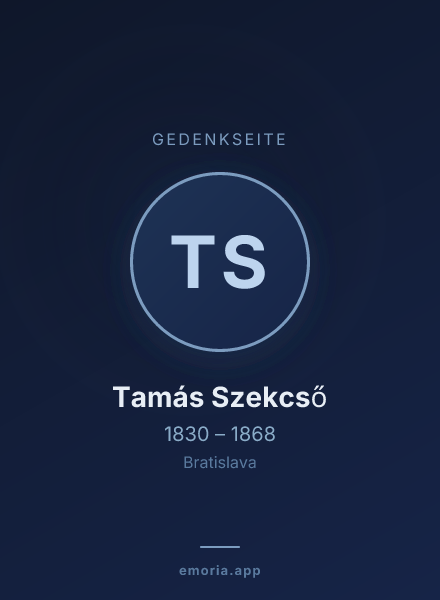 Gedenkportrait von Tamás Szekcső