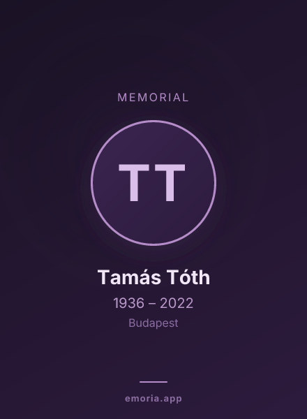Memorial portrait of Tamás Tóth
