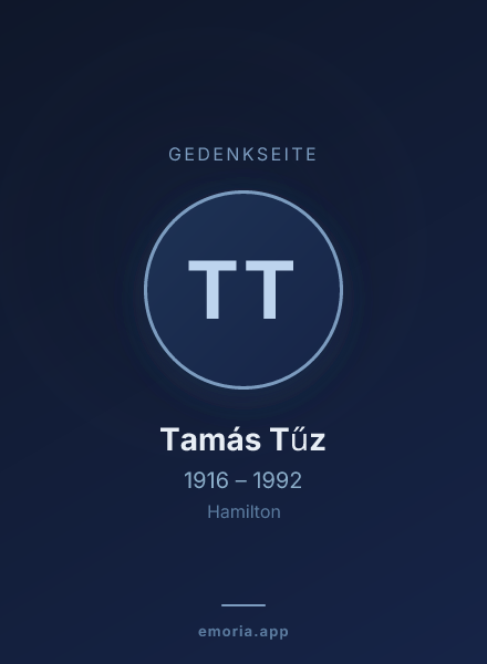 Gedenkportrait von Tamás Tűz