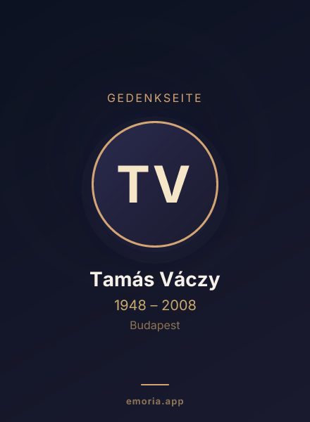 Gedenkportrait von Tamás Váczy