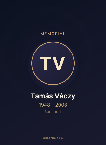 Memorial portrait of Tamás Váczy