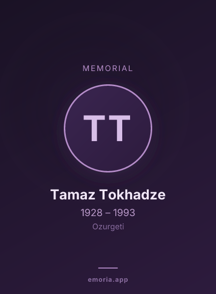Memorial portrait of Tamaz Tokhadze