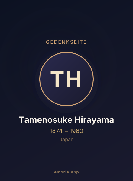Gedenkportrait von Tamenosuke Hirayama